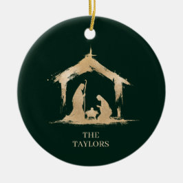 Ornamento De Cerâmica Foto da Cena Religiosa de Natal