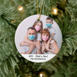 Ornamento De Cerâmica Foto Da Família Que Uma Árvore De Natal 2020 Eng