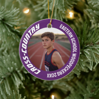 Ornamento De Cerâmica Foto de 2 Lados Personalizável Esportivo Entre Paí