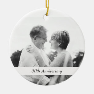 Ornamento De Cerâmica Foto de 30 de aniversário de casamento Presentes 