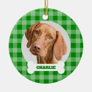 Ornamento De Cerâmica Foto de animal de estimação em osso de cachorro co
