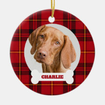 Foto de Cachorro Xadrez Tartan Vermelho Nome Perso