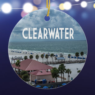 Ornamento De Cerâmica Foto de Clearwater Florida da praia