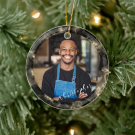 Ornamento De Cerâmica Foto de Cloud Brown de Fumaça Minimalista