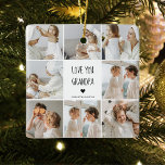 Ornamento De Cerâmica Foto de Colagem Moderna Ama Seu Avô Melhor Present<br><div class="desc">Foto de Colagem Moderna Ama Seu Avô Melhor Presente</div>