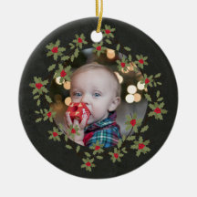 Foto de Coroa de Azevinho de Natal Alegre