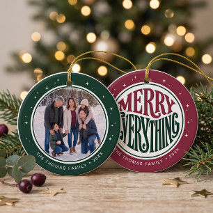 Ornamento De Cerâmica Foto de Família Feliz Natal