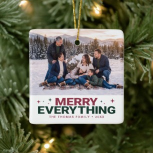 Ornamento De Cerâmica Foto de Família Feliz Natal