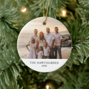 Ornamento De Cerâmica Foto de Família Minimalista Moderna Personalizada
