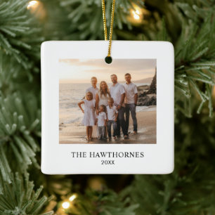 Ornamento De Cerâmica Foto de Família Minimalista Moderna Personalizada