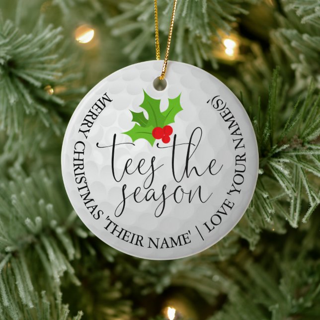 Ornamento De Cerâmica Foto de Golfe Camisetas de presente de golfe na te (Árvore)