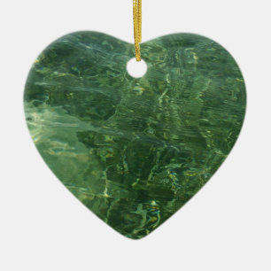 Ornamento De Cerâmica Foto de Grama II (Azul e Verde)