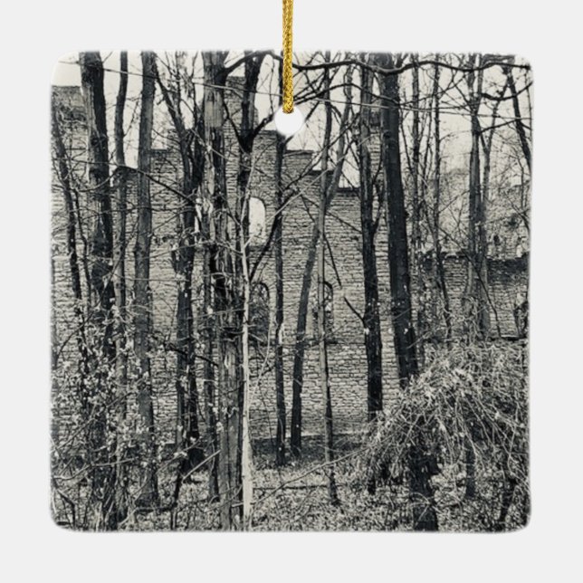 Ornamento De Cerâmica "Foto de Kelley's Island Ruins II. (Verso)