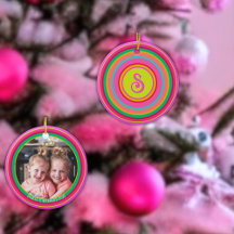 Foto de Monograma com tiras brilhantes coloridas