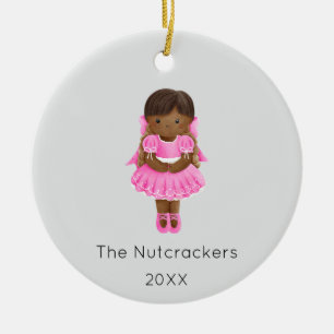 Ornamento De Cerâmica Foto de Natal do Nutcracker Clara