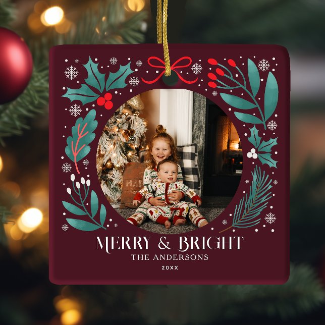 Ornamento De Cerâmica Foto de Natal dos Botânicos de inverno (Criador carregado)