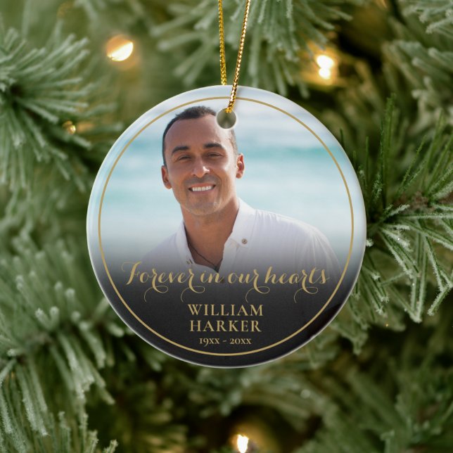 Ornamento De Cerâmica Foto de Natal em Memória (Árvore)