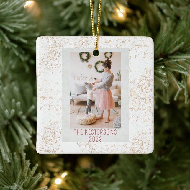 Ornamento De Cerâmica Foto de Natal Festivo Tiger (Árvore)