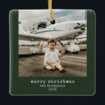 Ornamento De Cerâmica Foto de Natal Magra<br><div class="desc">Elevem o seu decoro de férias com o nosso Mínimo Ornamento de Foto de Natal. Este eterno e design elegante permite-lhe mostrar as suas carinhosas fotografias de férias. Adicione um toque personalizado à sua árvore de Natal ou crie um presente memorável para os entes queridos.</div>