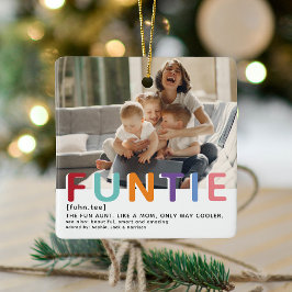 Ornamento De Cerâmica Foto de Natal para Típica de Funtie Moderna e Boni