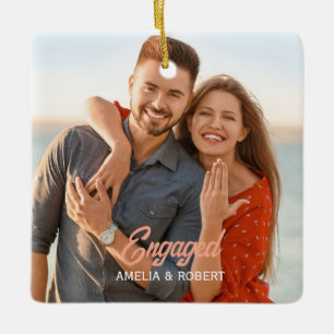 Ornamento De Cerâmica Foto do Casal Envolvido Personalizado