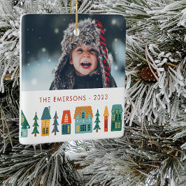 Ornamento De Cerâmica Foto do inverno em casa