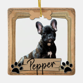 Ornamento De Cerâmica Foto do melhor amigo cão