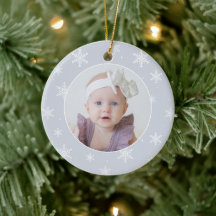 Foto do Primeiro Natal do Bebê Floco de Neve 