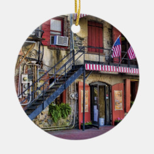 Ornamento De Cerâmica Foto do viagem de Geórgia do savana da rua do rio