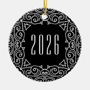 Ornamento De Cerâmica Foto em frente dupla deco elegante