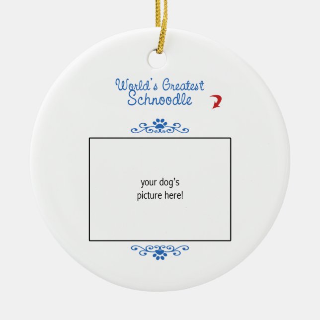 Ornamento De Cerâmica Foto feita sob encomenda! Mundos o grande (Frente)