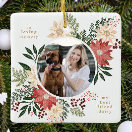 Ornamento De Cerâmica foto festiva de natal moderno e feliz natal