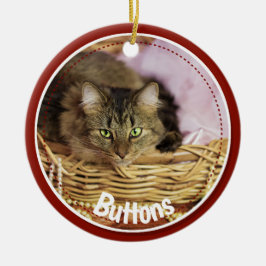 Ornamento De Cerâmica Foto Festiva Pet 2021 Natal