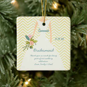 Ornamento De Cerâmica Foto: Gown Bridesmaid Keepsaet Gift