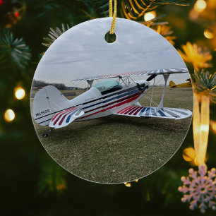 Ornamento De Cerâmica Foto legal de avião, Feliz Natal,Personalizar