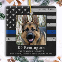 Foto Memorial EOW Thin Blue Line do Cachorro Polic