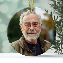 Ornamento De Cerâmica Foto mínima apenas na parte frontal - Texto ativad