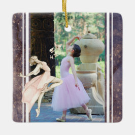 Ornamento De Cerâmica Foto personalizada Ballerina, Borboleta Natal