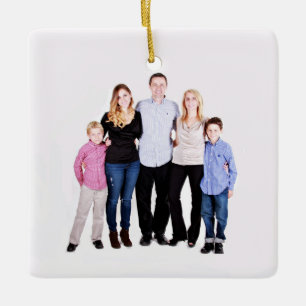 Ornamento De Cerâmica Foto personalizada da família
