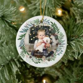Ornamento De Cerâmica Foto Personalizada Da Frota De Natal 2