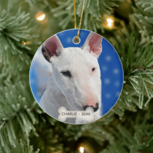 Ornamento De Cerâmica Foto personalizada de Bull Terrier