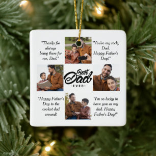 Ornamento De Cerâmica Foto personalizada do melhor Pai nunca