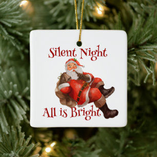 Ornamento De Cerâmica Foto personalizada do primeiro Natal do Papai Noel