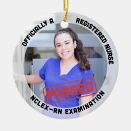 Ornamento De Cerâmica foto personalizada passada nclex rn exam babá pres
