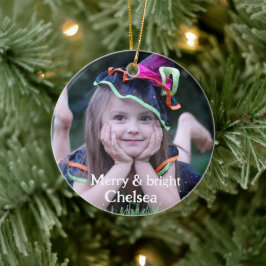 Ornamento De Cerâmica Foto personalizada perfeita