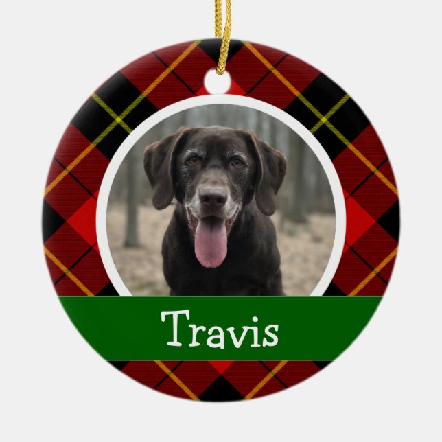 Ornamento De Cerâmica Foto Personalizada Pet De Cachorro (Frente)