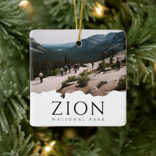 Ornamento De Cerâmica Foto personalizada Zion National Park Utah Souveni