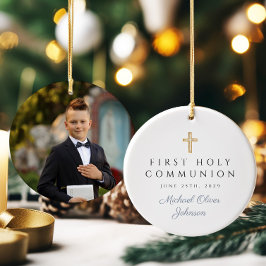 Ornamento De Cerâmica Foto: Primeira Comunhão de Cristo Religioso