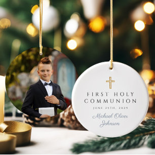 Ornamento De Cerâmica Foto: Primeira Comunhão de Cristo Religioso