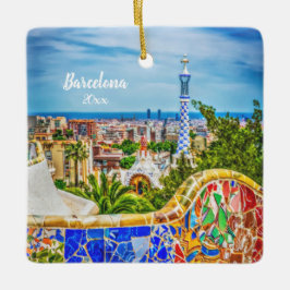 Ornamento De Cerâmica Foto Própria Barcelona 2 lado da arte moderna excl